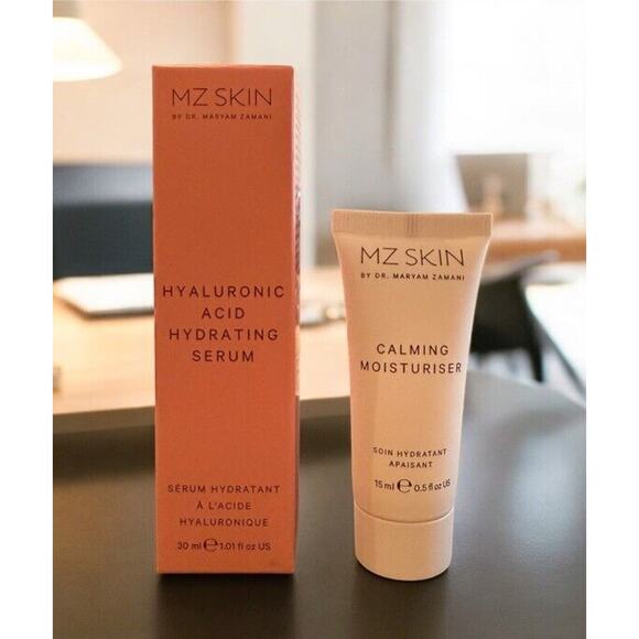 MZ SKIN Hyaluronic Acid Hydrating Serum + Calming Moisturizer NEW - Picture 1 of 5